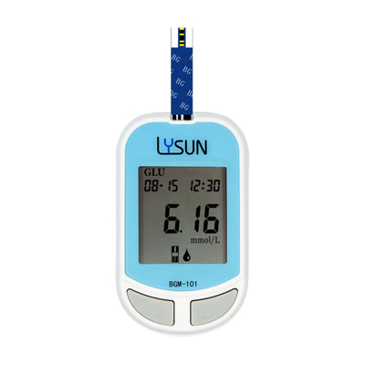 CE Plástico Diabetes Plástico Digital Glucometro Glucometro sanguíneo, Kit de monitoreo de azúcar en la sangre Máquina de prueba de glucosa en la sangre para el hogar y el hospital